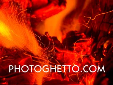 Macro Zoom in Fire Photo Image
