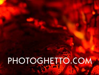 Burning Hot Coals Photo Image