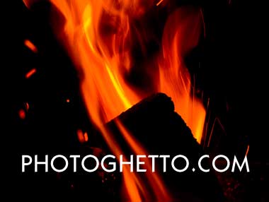 Burning Wood Photo Image