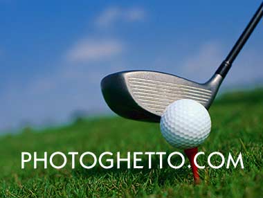 Golf Tee Off Photo Image